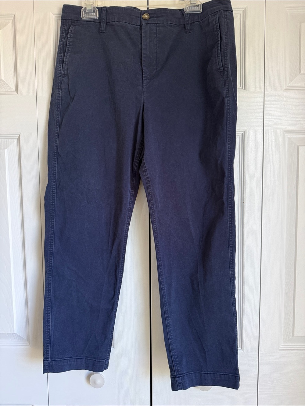 J Crew Women’s Size 14 Classic Navy Straight-Leg Chinos
